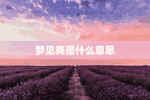 梦见粪是什么意思